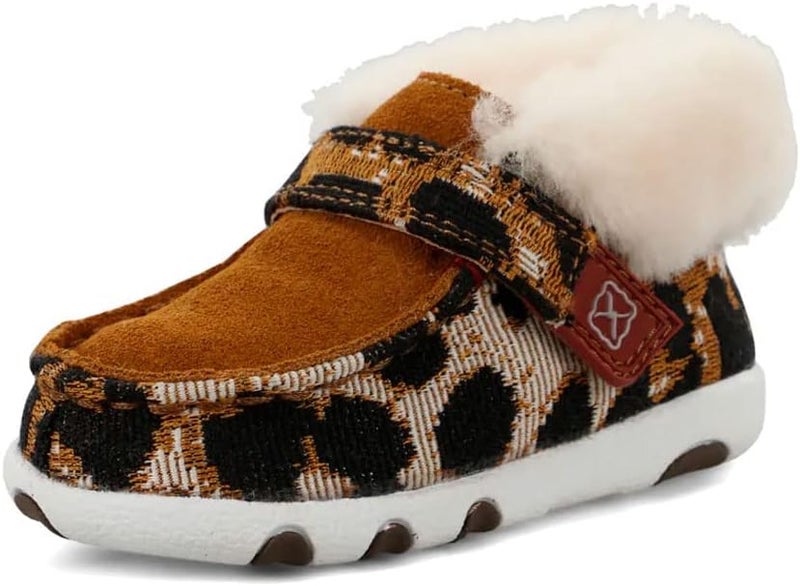 Twisted X Infant's Driving Moc, Moc Toe, Tan & Cheetah, 4 M - Image 1
